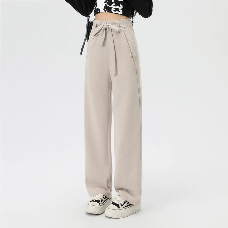 Спортивные брюки на открытом воздухе, повседневные женские универсальные спортивные штаны, весенне-осенняя верхняя одежда, узкие брюки с широкими штанинами, прямые брюки, женские ощущения похудения