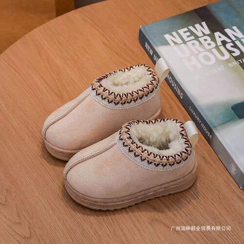 Autumn/Winter New Arrival Korean Style Fashion Fleece All-Season Children's Snow Boots Baby Cotton Boots for Boys and Girls Four-Season Short Boots