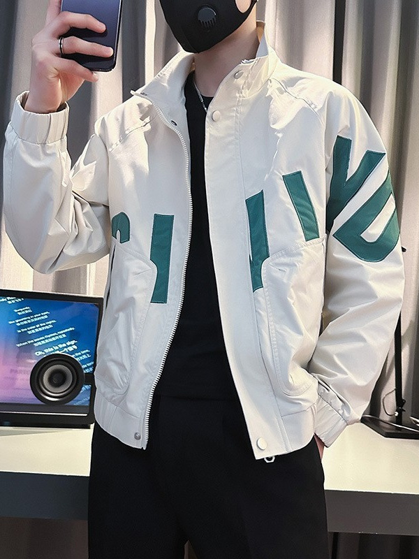 Chaqueta de cuello alto de otoño de talla pequeña para hombre, chaqueta delgada de la marca de moda XS, chaqueta delgada, chaqueta de moda para estudiantes