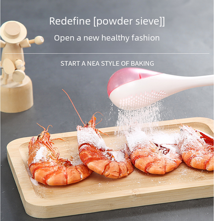 Japanese-style flour bread dusting spoon, detachable and washable kitchen measuring spoon, seasoning spoon, multi-functional baking tool, slotted spoon