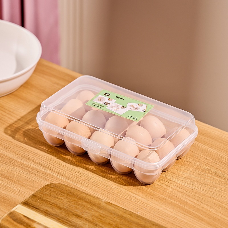 Caja de almacenamiento de huevos transparentes caja de almacenamiento de huevos casera anti-caída caja de preservación de huevos de plástico de grado alimenticio de cocina puede superponerse sellado