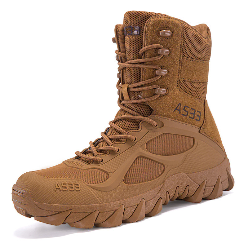 Nuevo fabricante de botas tácticas de la escuela secundaria ventilada ayuda botas al aire libre zapatos de hombre botas de campaña del desierto botas de montaña botas