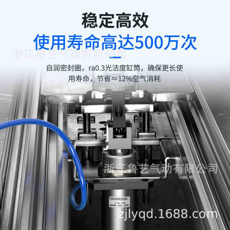 エアタック型空気圧小型ブロックシリンダ TWG32/40/50X20/25/30SB/SC/SK/SKF/SR|undefined