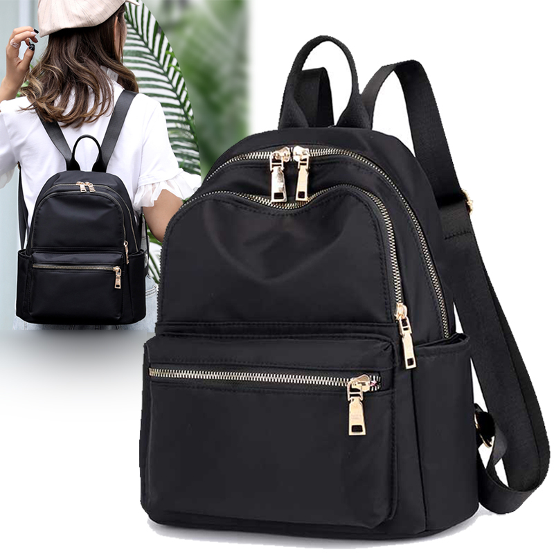 Backpack Women's 2025 New Trendy Travel Oxford Cloth Small Backpack Women's Easiest for Match Fashion Canvas Small Bag School Bag