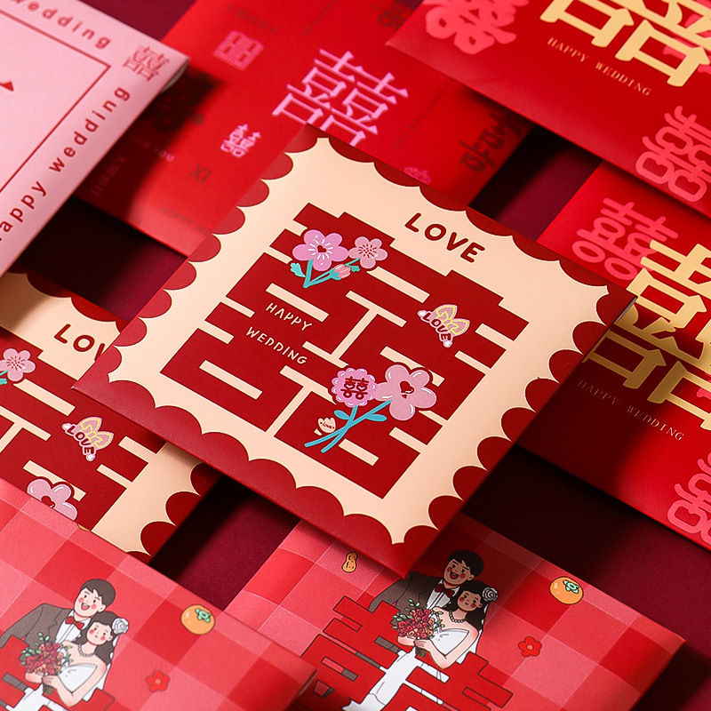 結婚式の赤い封筒バッグ 2025 新しいスタイルの結婚式のドアをブロックするための特別な新しい結婚式の小さなウェディングバッグ結婚式用品コレクションの赤い封筒|undefined