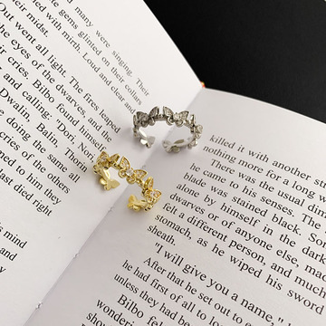 Koreanischer Ins-Nischendesign-Ring, minimalistischer, allgleiches, unregelmäßige Textur, flache Linienöffnung, verstellbarer Ringhersteller_voghion.com