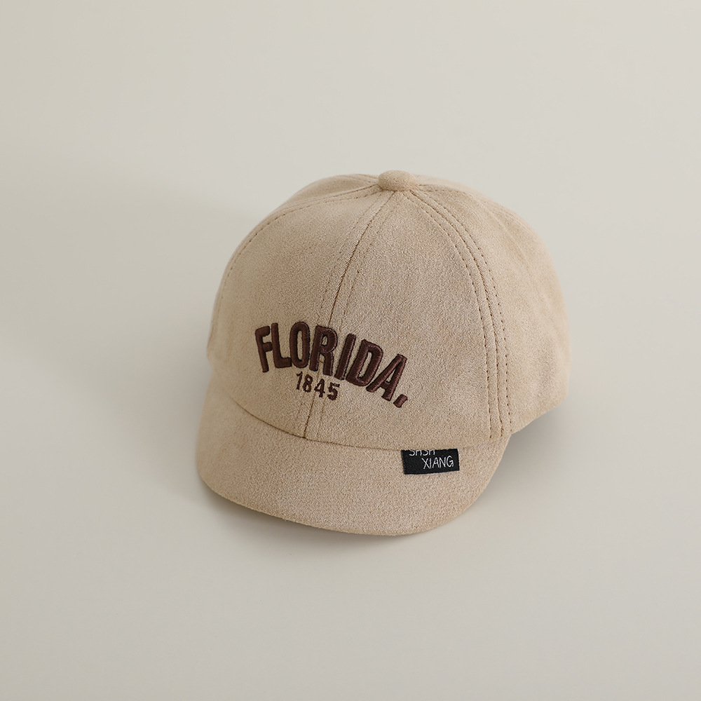 Sombreros infantiles primavera y otoño para hombres de piel de ciervo moda otoño y invierno para niños gorras de lengua corta gorras de béisbol para niños