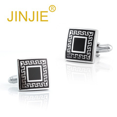 High-end exquisite square retro pattern full copper metal cufflinks for men, wholesale French style cufflinks