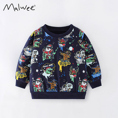 Malwee Boys Hoodie Autumn New Style European and American Children's Casual Top Fashion Long Sleeve Underwear 