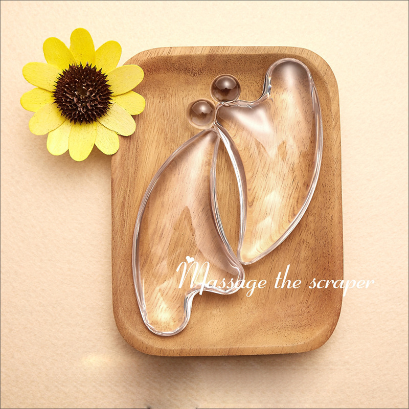 Rodillo masajeador facial de cristal para limpieza y lifting facial en V, herramienta de belleza no de jade, venta al por mayor.