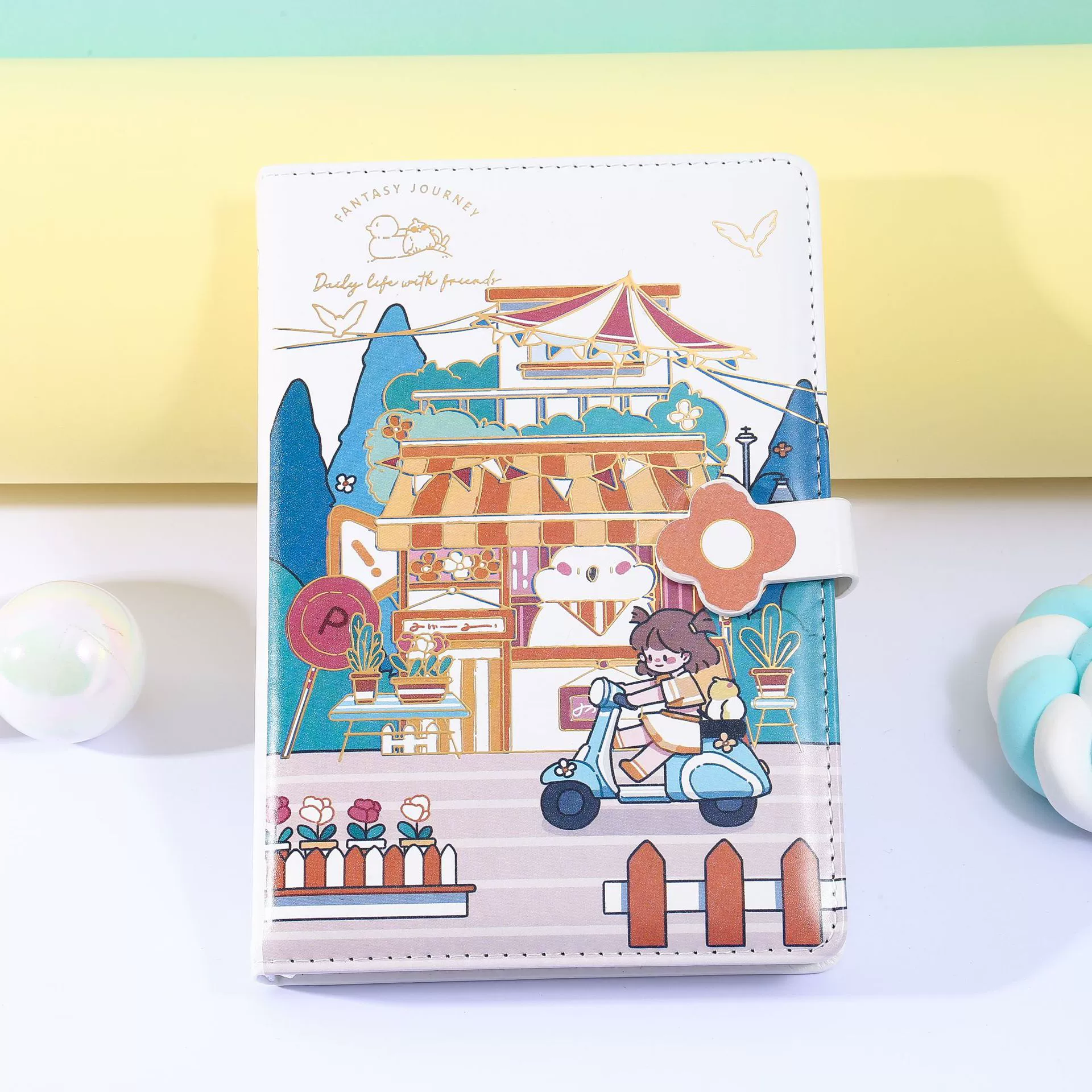 Блокнот Jingu Stationery 32 Guru Sauce Page Magnett — утолщённый дневник студенческий с иллюстрациями, PU обложка