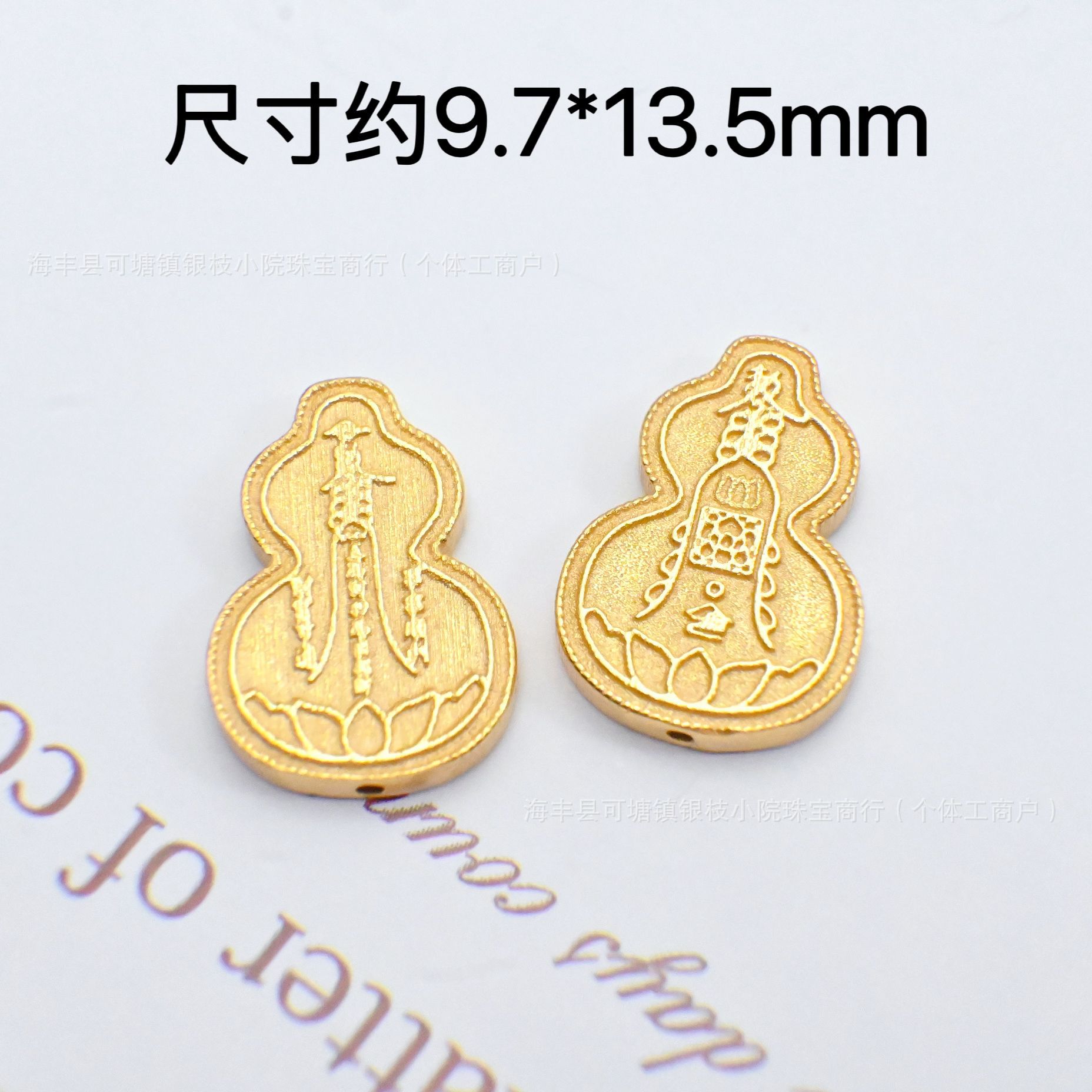 S925 Silver Ancient Gold DIY Through-Hole Accessories Cut Out Gourd Spacer Bead Pendant Lifting Braided Bracelet Necklace Accessories