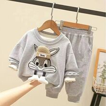 男女童春季套装2025新款韩版儿童中小童休闲洋气运动卫衣两件套