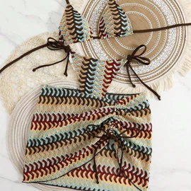 比基尼;连体泳衣;三件套泳装