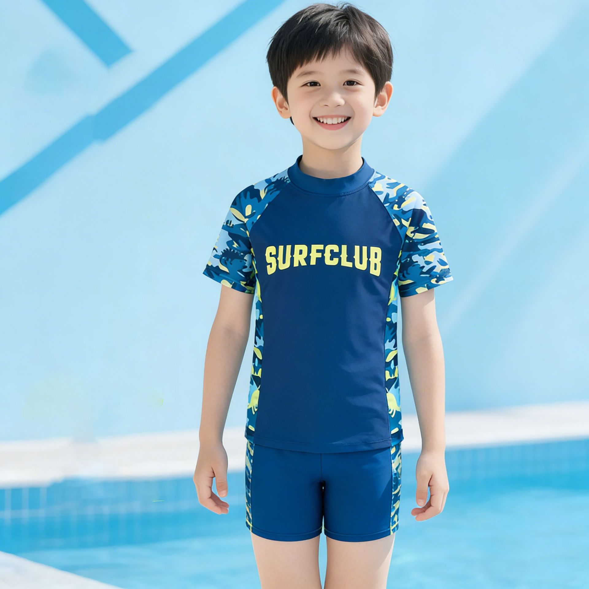 Schnelltrocknender, professioneller zweiteiliger Badeanzug für ältere Jungen, Badehose Modell 2026, Kinderbademode_voghion.com