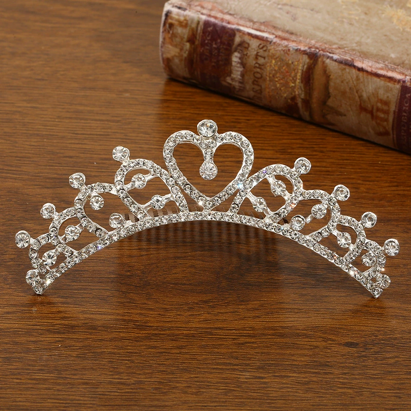 Детская металлическая тиара princess, блестящие стразовые ободки для волос, подарок на день рождения, несколько стилей