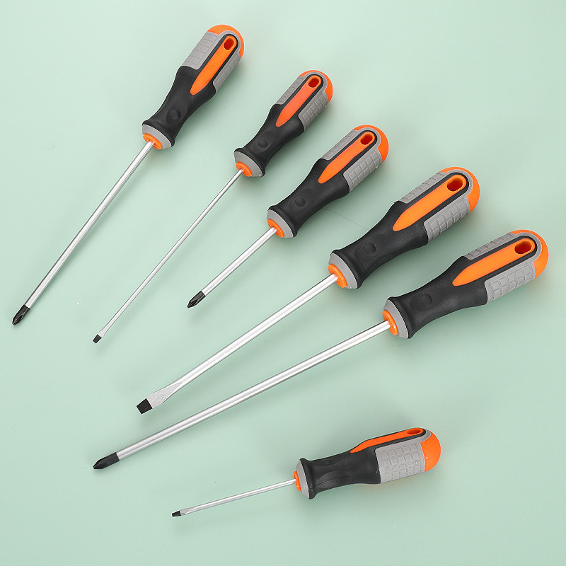 Las ventas de la fábrica Jiutong destornillador manual Cruz de tres colores mango destornillador magnético fuerte