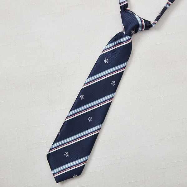 Dark blue windmill toy, tie