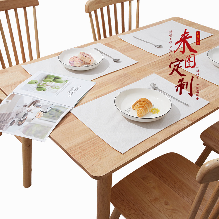 Personalizado 300g de algodón y lino, posavasos, manteles anti-moho, antideslizantes, tapetes de mesa de aislamiento térmico, venta al por mayor transfronteriza