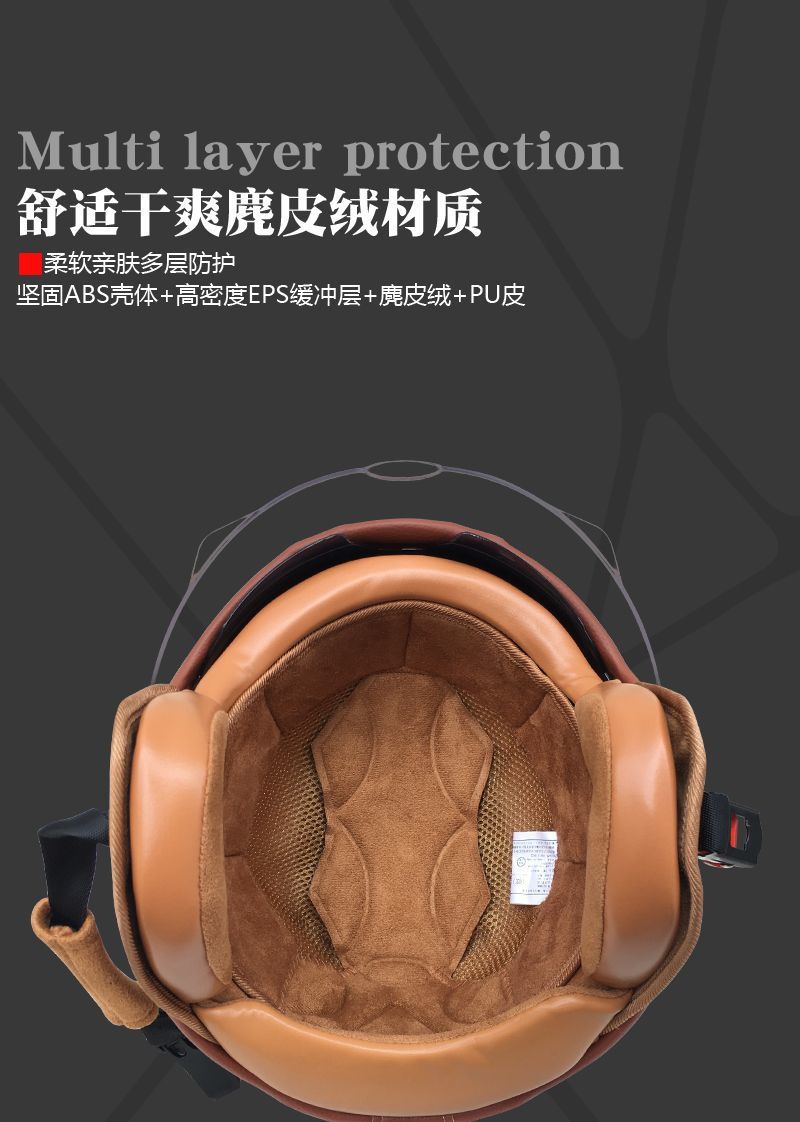 3C Electric Motorcycle Smart Bluetooth Helmet - Retro, Warm, Half/3/4 Helmet
