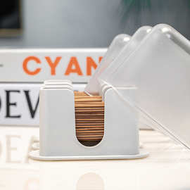 家用透明磨砂盖牙签盒精品高温碳化毛竹牙签商用牙签筒厂家直销