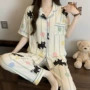 少女夏季薄款短袖家居服