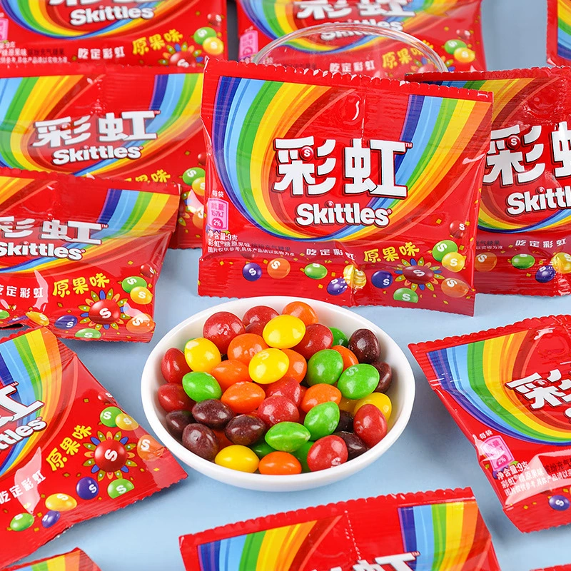 Карамель Rainbow Wrigley 9 г маленькая упаковка хрустящее сэндвич-фруктовый гумми детский повседневный перекус конфеты свадебные конфеты