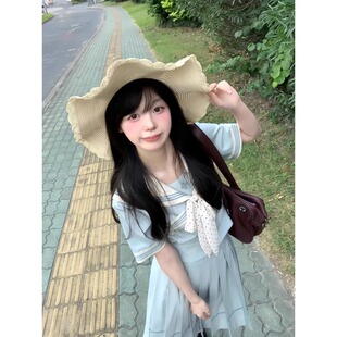 Lbtupr Butterfly Mint White Sailor Suit Jk Uniform Women's Japanese School Slimming Pleated Skirt Set