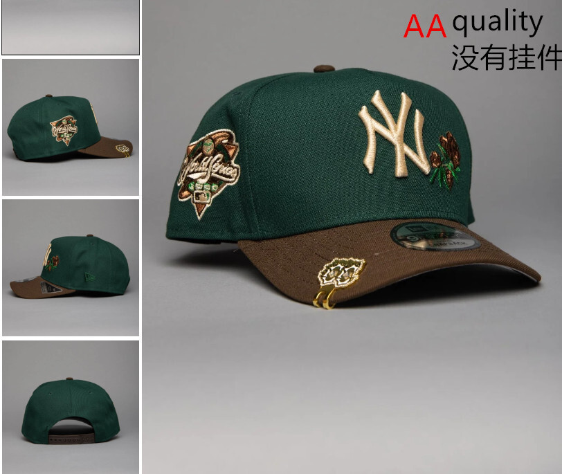 Comercio exterior transfronterizo al por mayor 2026 AA gorra de boca de pato bordado tridimensional ajustable gorra de hip-hop Yankees Dodgers