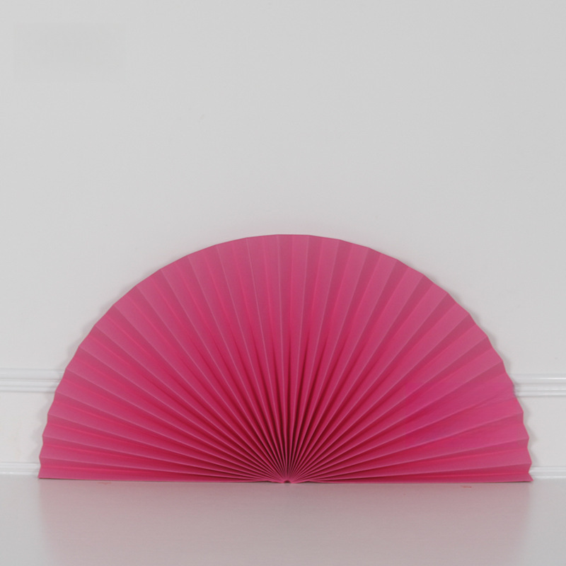 Fan de papel decorativo nuevo ventilador plegable chino engrosado matrimonio compromiso diseño de fondo de papel artesanal de boda origami rojo