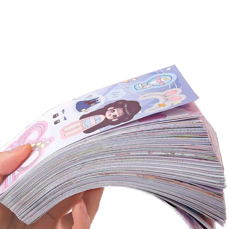 漫画かわいいドレスアップステッカー 20 シーンメイクアップ子供の装飾教育玩具ステッカー卸売|undefined