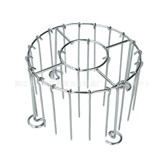 跨境热销304不锈钢圆形烤串烧烤架24针烧烤架韩风