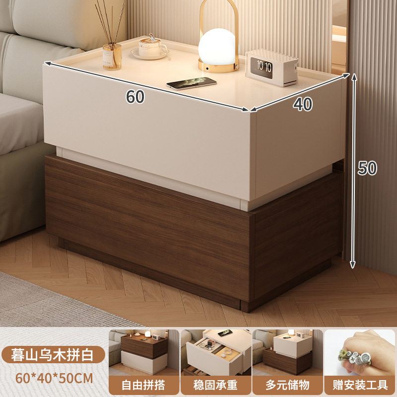 Mesa de cabezal de cama dormitorio lujoso italiano minimalista personalidad creativa cabecera baja combinación de bloques modular cabecera