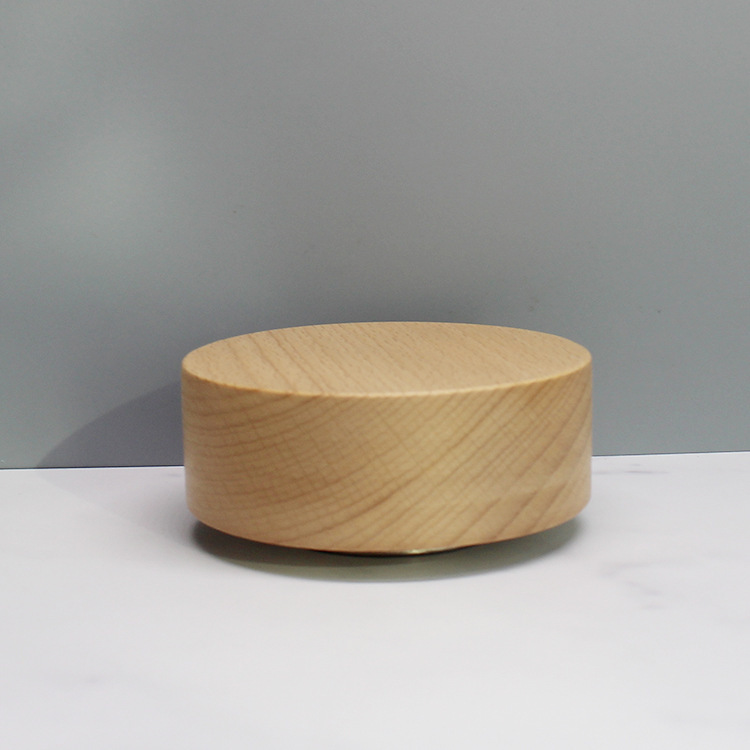 Wooden crafts music box solid wood rotating base DIY accessories logo solid wood birthday song music box