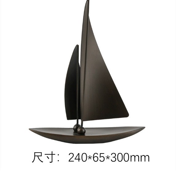 Light Luxury Ship Model Sailing Crafts Advanced Ornament Model House Office Home Entrance Feng Shui Art Decoration