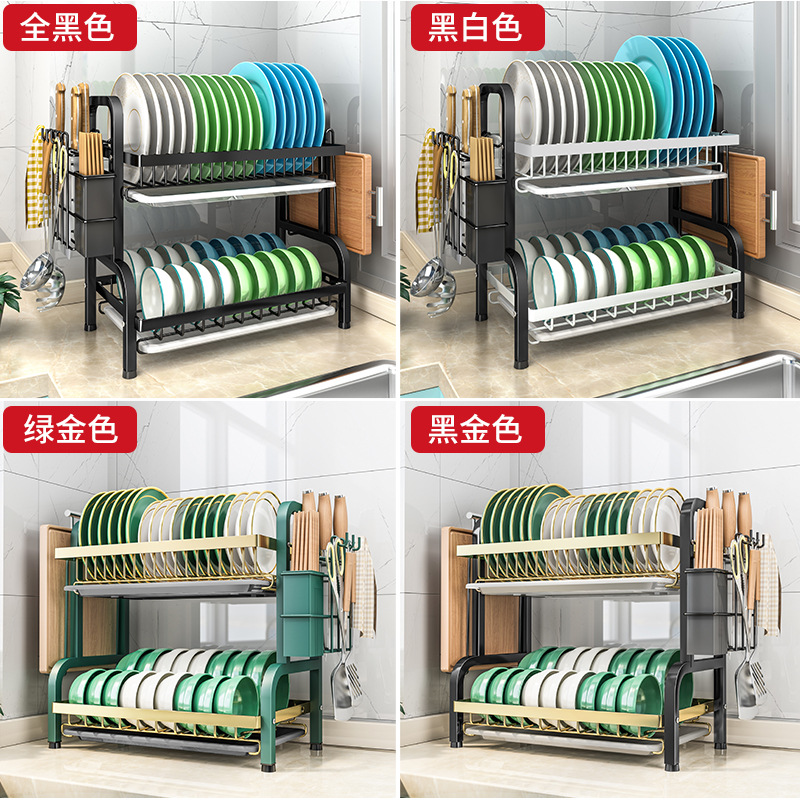 Plato de cocina transfronterizo estante de drenaje rack de almacenamiento vajilla para el hogar estante de drenaje suministros plato rack caja de almacenamiento