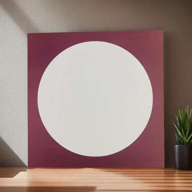 Pintura circular china exterior dibujo en blanco pintura circular caligrafía artesanal marco de pintura de color papel tinta