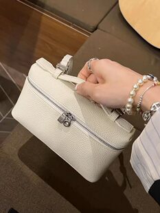 (Cross-border trading), lunch box, elegant bag strap one shoulder, genuine leather, simple and elegant design, bright catchy style