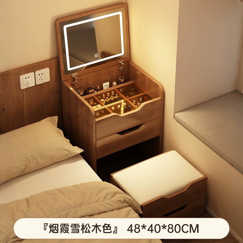 Comodador de dormitorio multifuncional plegable alquiler de gabinete de almacenamiento de artículos de madera maciza comodador