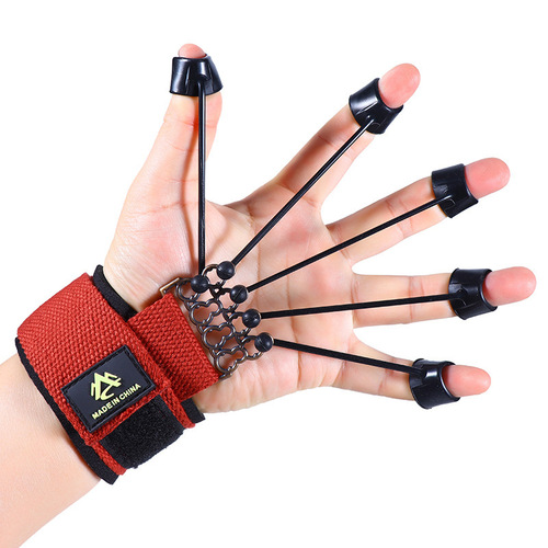 Finger flexion and extension trainer silicone finger stretcher exercise puller gripper grip ball training equipment
