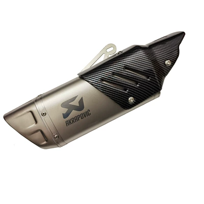 GM4J R77 full carbon fiber: Exhaust pipe - 6-51mm-angled-quadrilateral-titanium-colored-carbon-fiber-protective-covers