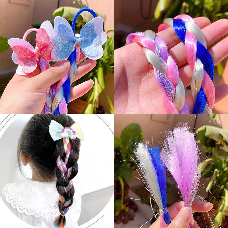 children Headdress Wig Braid Edit and release Caisheng girl baby Little Girl princess Tails Hairdressing colour Hairpin