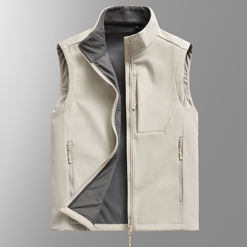 Cross-Border Men's German Velvet Vest, Casual Lightweight Sleeveless Jacket Suitable for Golf, Running, and Hiking