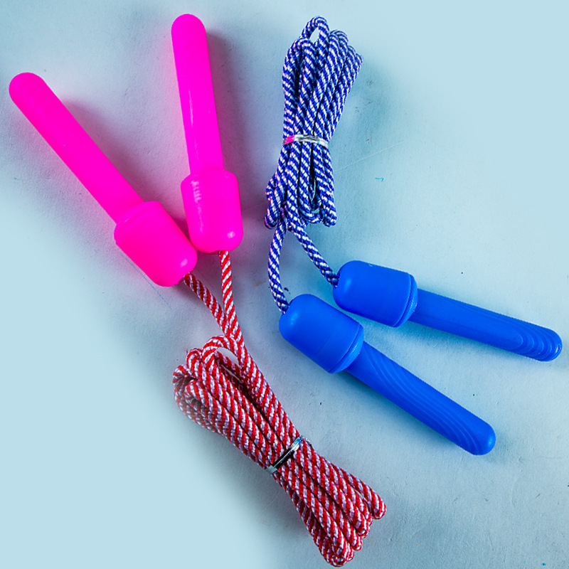 BT8308 cuerda de saltar para niños cuerda de saltar de algodón de dos colores entrenamiento deportivo de la escuela cuerda de saltar regalo del estudiante