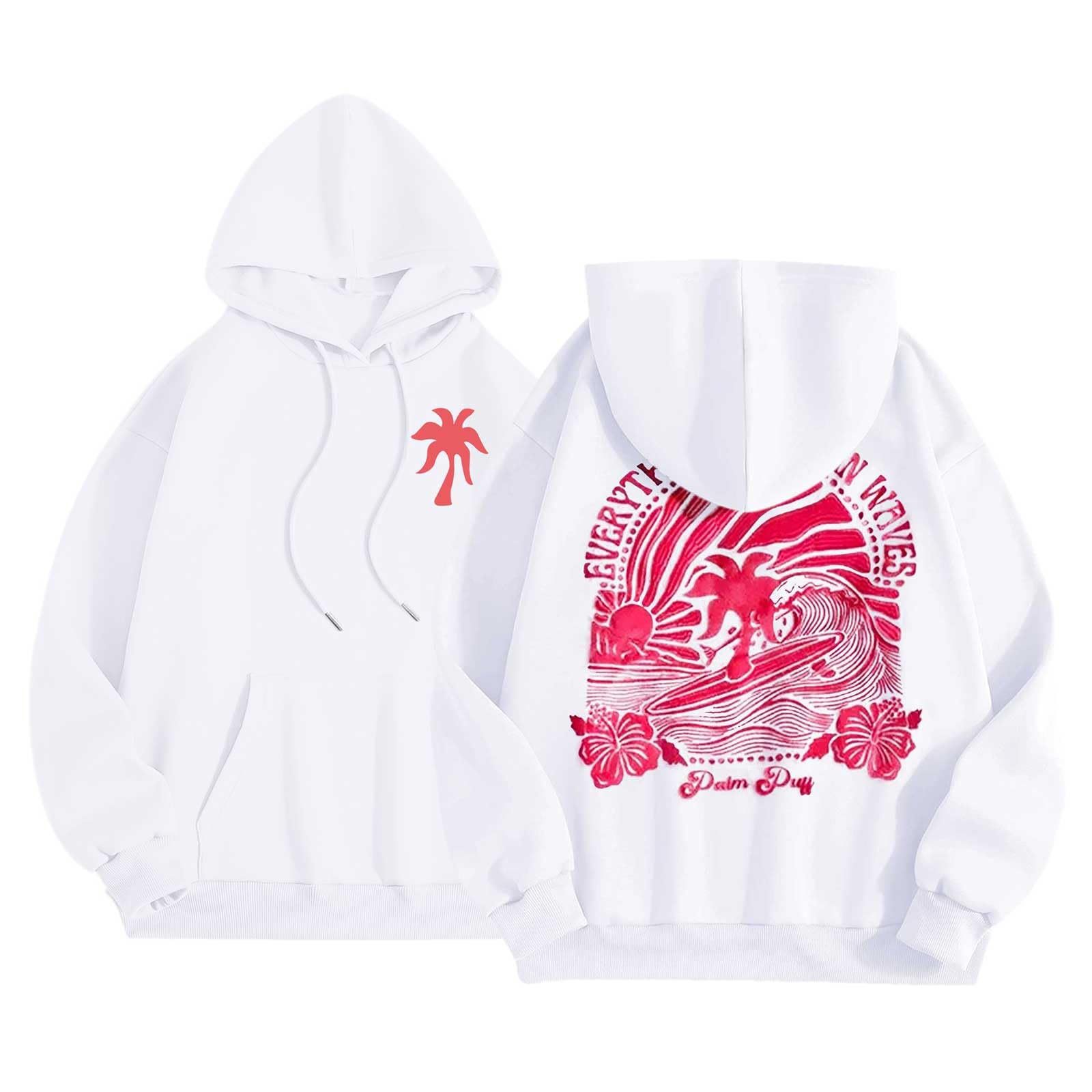 Women's Off Shoulder Hooded Sweatshirt With Threaded Hem_voghion.com