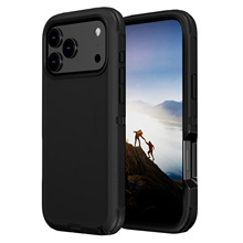 跨境新款适用苹果17pm三防机器人手机壳三合一Defender防摔保护套