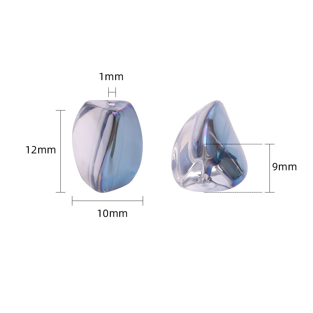 32g Weight Beads Jewelry Making Type 10 * 12mm Jewelry Making Size DIY Jewelry Accessories Classification 20 PCS/Package Quantity glass Material Irregular Pattern Plating Design Simple Style Style 20 PCS/Package 10 * 12mm Glass Irregular DIY Jewelry Accessories Beads 1