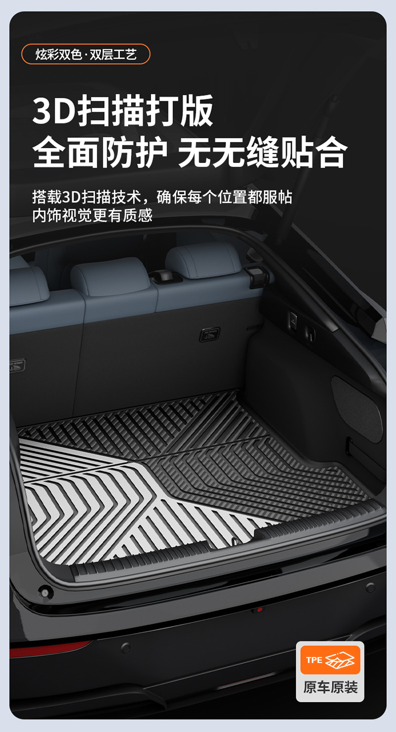 Suitable for Xpeng's New Models P7P7+G9 G7 G6 M03 Gxl03, Special Colorful Tpe Car Trunk Mat