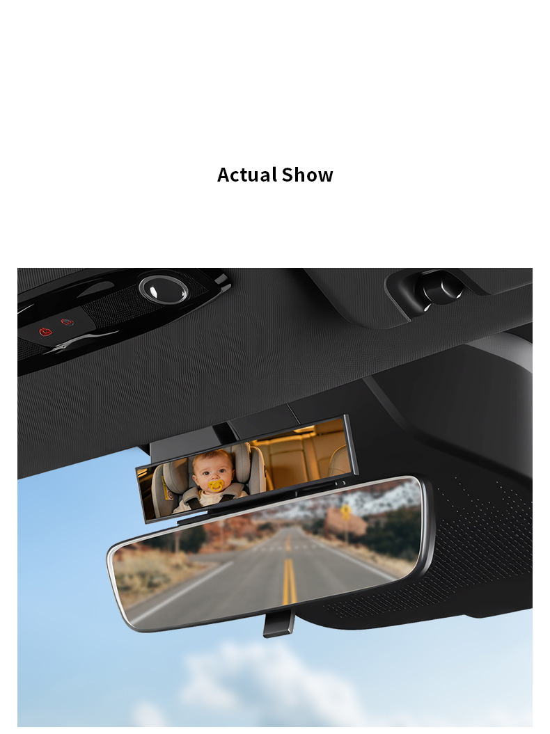 Multifunctional Car-Mounted Baby Observation Mirror, Rearview Auxiliary Mirror, High-Definition Wide-Angle Safety Seat Reflector, In-Car Blind Spot Mirror