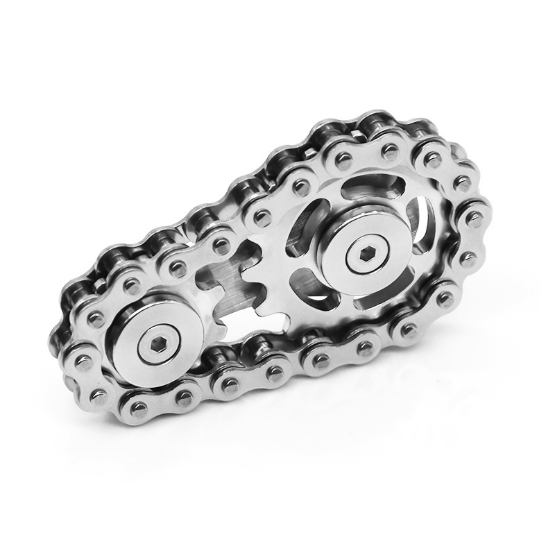 齒輪鏈條指尖陀螺 鏈齒飛輪指尖減壓玩具  Chain Fidget